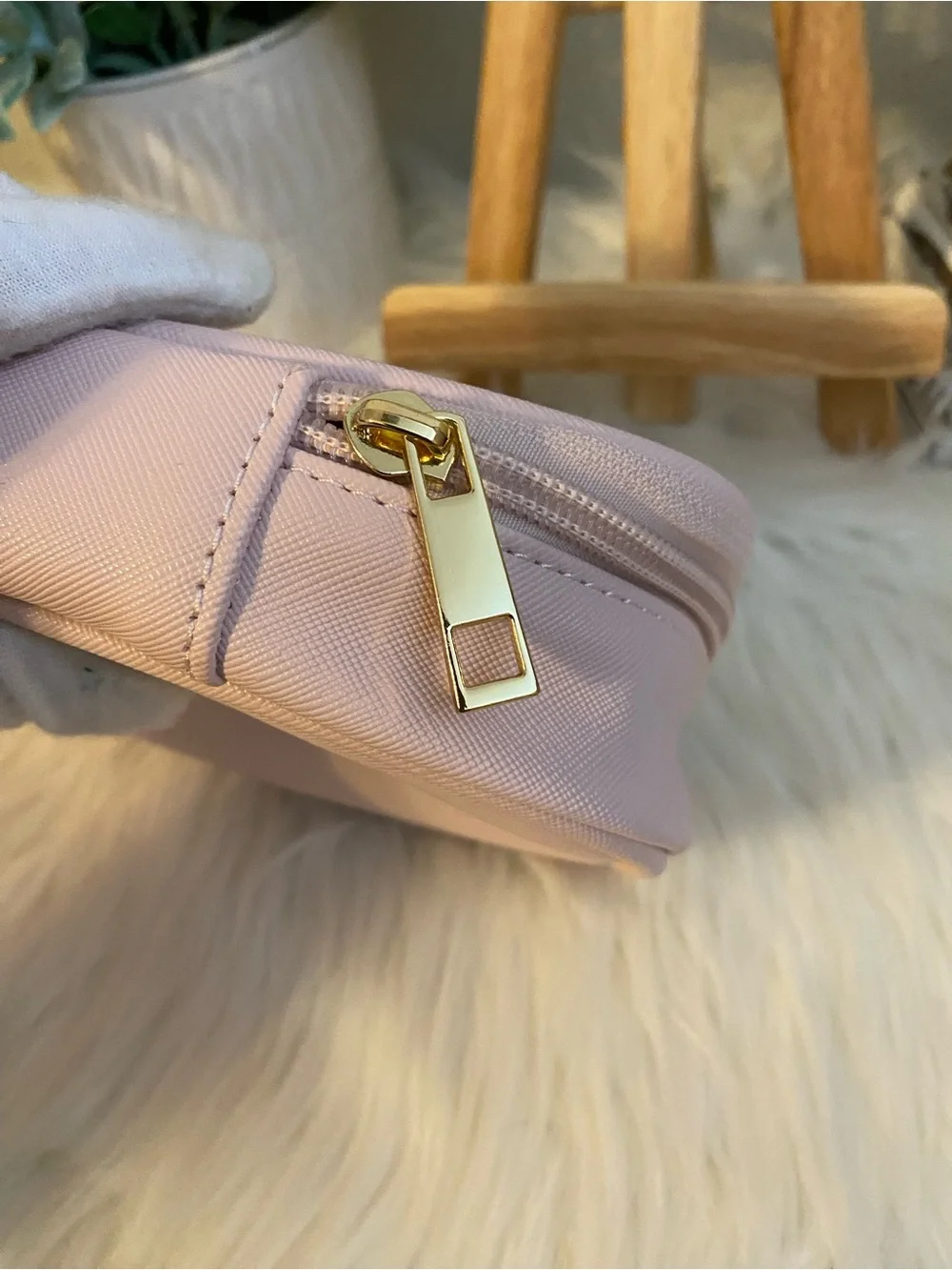 Vince Camuto Women’s Pink Travel Pouch Bag - Compact Cosmetic Organizer